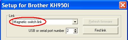 Telling DesignaKnit 8 which cable & port number to use 1. Open Stitch Designer and select Transfer / Upload. 2.