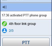 Status of a PTT Phone Group PTT Phone