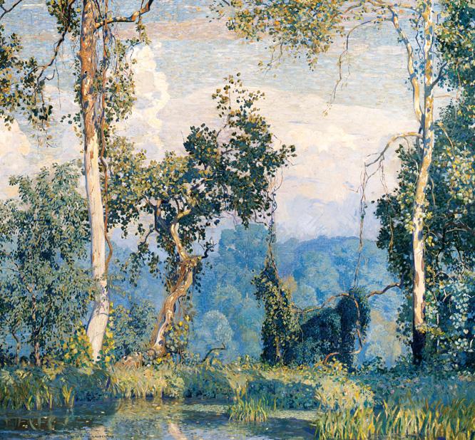 Of his many such compositions, The Quarry is particularly serene, with its still, intensely horizontal, composition.
