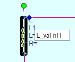 d. Change the drain inductor from 1.5 nh to L_val nh as shown here. It is important to keep the units as nh.