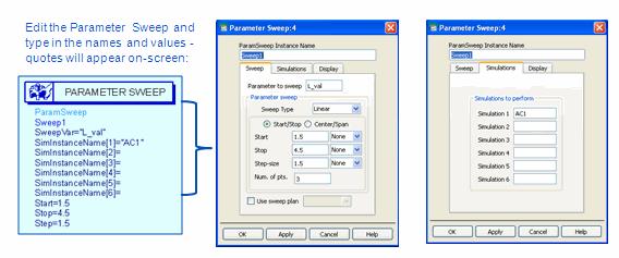 Edit (double click) the Parameter Sweep component. In the Sweep tab, type in the Parameter to sweep = L_val.