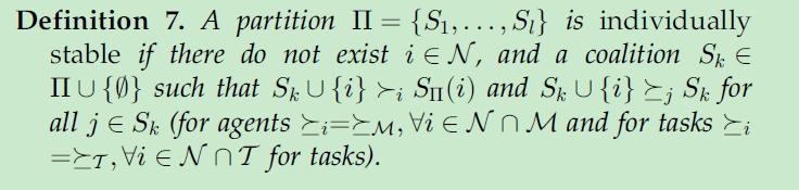 Nash-stable & Partition Stable Any partition Π f resulting from the hedonic coalition