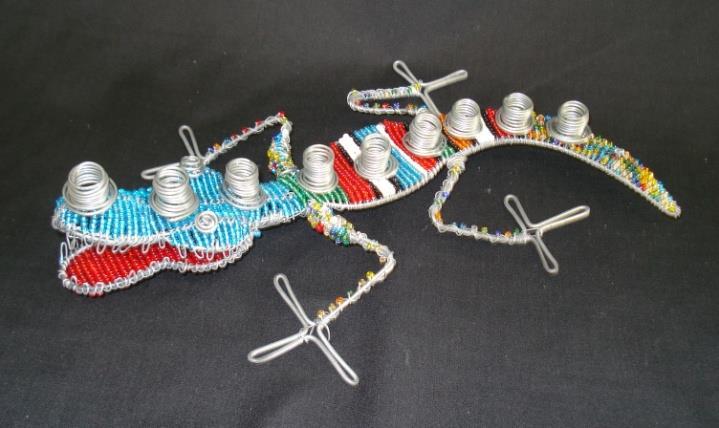 Chanukah Menorahs South Africa Unique and carefully crafted from wire and beads, this