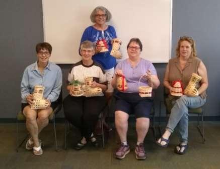 Christmas in August: A small, but industrious group met at the Camp Hill Giant on Aug. 18 to make Christmas ornaments, led by Guild president Sharon Schaeffer.