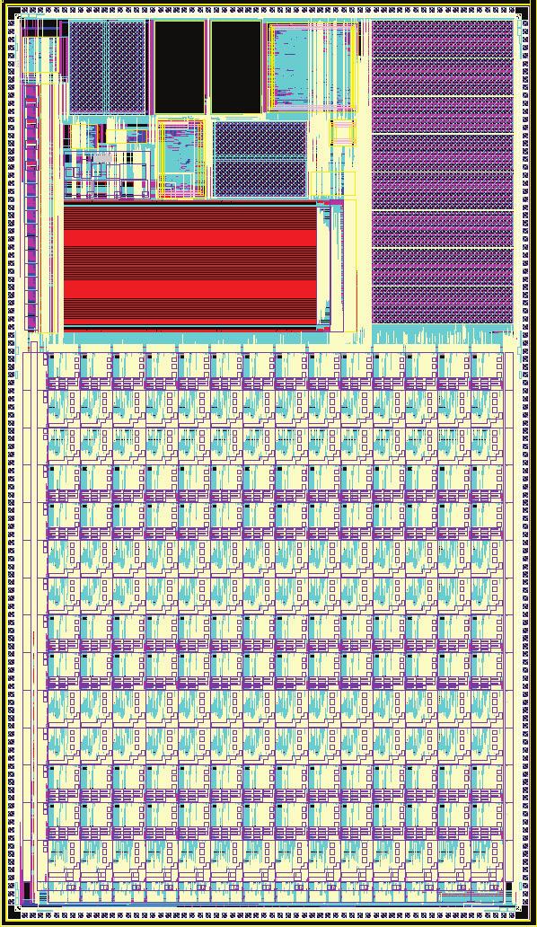 Digital Tile Analog Tile 32x1k Analog Memory Programmer DACs ADC ADC FPAADD ARRAY MSP430 16kB SRAM 16kB SRAM Figure 46: Layout of the RASP 3.0 6.3 Measured Results from the RASP 3.0 The RASP 3.