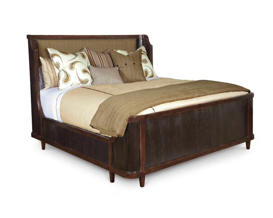 25 (82cm) Beautifully upholstered by hand in the USA in your choice of Drexel Heritage fabrics or leathers. 700--311HF/SR Court Street King Size Panel Bed W80.875 (206cm) D85.50 (217cm) H59.