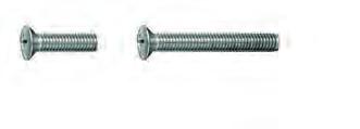 6) 05 0303 Cross recessed raised countersunk oval head bolt 05 0303 00515 M5 3 16" 19 32" (15 mm) 05 0303 00535 M5 3