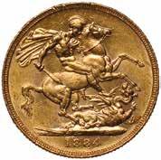177 178 177 Victoria, sovereign, 1884S, WW complete on broad truncation, horse with short tail, small BP in exergue, second young head l., S below, rev. St. George and the dragon (S.