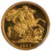 184 185 184 Victoria, sovereign, 1887M, WW complete on broad truncation, horse with short tail, small BP in exergue, second young head l., M below, rev. St. George and the dragon (S.