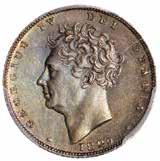 218 219 220 218 George IV, proof sixpence, 1821, laur. head l., rev. crowned, garnished shield of arms (S.3813; ESC.