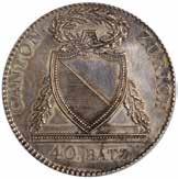 320 Switzerland, Zürich, 40 batzen, 1813, shield of arms, wreath above,