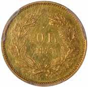 dots and mintmark, Helvetia seated l., in ex. HELVETIA, rev. value and date within wreath (KM.Pn26; Fr.
