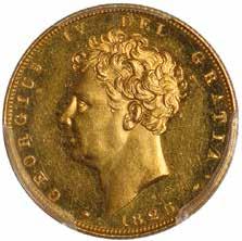 16 George IV, proof sovereign, 1825, straight grained edge, bare head l., rev. crowned shield of arms (S.3801; W&R.
