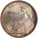 365 Switzerland, 10 francs (3): 1912B; 1915B; 1922B, young female