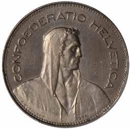 383 Switzerland, pattern 5 francs, 1928B, in nickel,