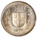 40), all about extremely fine or better (10) 100-120 387 Switzerland, 5 francs (9):