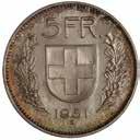 francs, 1950B (2), bust of William Tell r.
