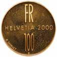 446 Switzerland, proof 100 francs, 2000B, 2000 Years of