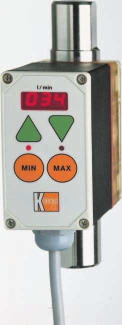 Flow Indicator with Digital Display, Min./Max. Contact and Analogue Output DF...K Technical Specifications Power supply: 24 V DC +15% / 10% 5 W Output: alternative 0(4).