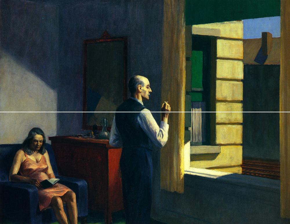 Con1nua1on Edward Hopper, Hotel By a Railroad, 1952 Edward Hopper ﬁnds lines that seem to connect