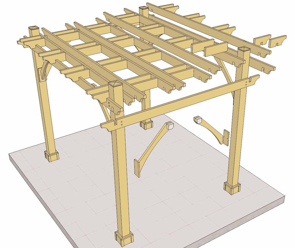 8X10 BREEZE PERGOLA 3 LADDER SECTIONS E D D F C B C H G I 120 OUTSIDE POST TO POST A 96 OUTSIDE POST TO POST L J Thank you for purchasing one of our Breeze Pergola's.
