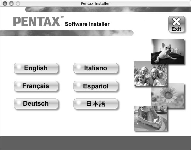 5 Choose a language from the displayed screen.