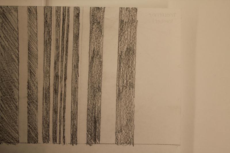 Optical Illusion Practice Sketch #3 Thick and Thin Columns On the left of your page, draw a wide column and fill it with shading.
