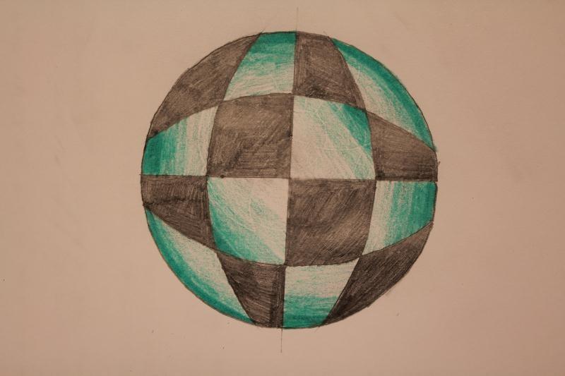 Optical Illusion Practice Sketch #5 Concentric Circle Draw a large circle in the center of your page. Using a ruler, divide your circle in half.