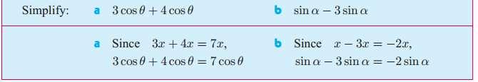 When working with trig functions in equations, you need to know how to manipulate them. Since sinθ, cosθ, etc.