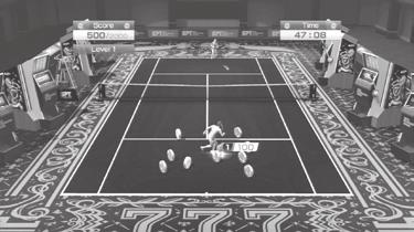 You can make more coins appear by scoring points off of your opponent. MOTION PLAY (KINECT) Swing your arms like a tennis racket and enjoy a realistic tennis experience.