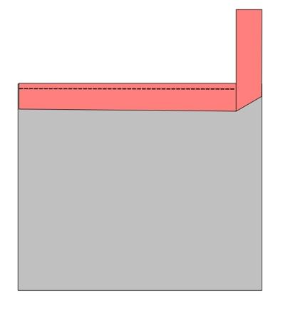 Stitch along side until ¼ inch from corner.
