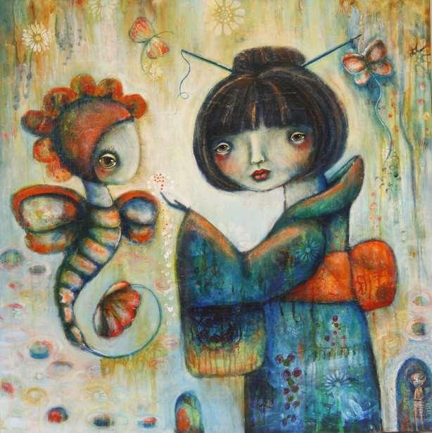 Karen O Brien Karen O Brien is a self-taught mixedmedia painter, with an urban, primitive style. She began her creative journey as a teddy bear and doll artist.