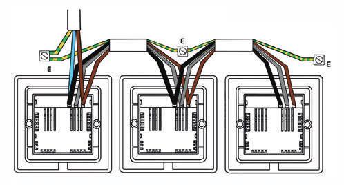 2-Way switching with LightwaveRF dimmers uses standard 3-Core wiring.