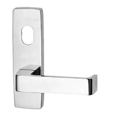 1800 Series Square End Mortice Latch Furniture with FIRE RATED Description For a smart look choose this rectangular plate with bevelled edges and corners and concealed fixing on both the outside and