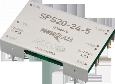 18 36Vdc Input, Maximum Power: 20W FEB 10, 2011 SPS20 Series small size isolated DC/DC converters Features High Efficiency Wide operating temperature range ( -20 C to +71 C ) Wide 2:1 input range