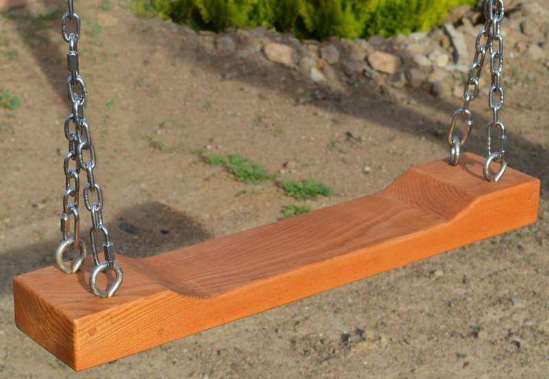 Step 11: Use quick links (H) to joining the wooden seats to the chains (F).