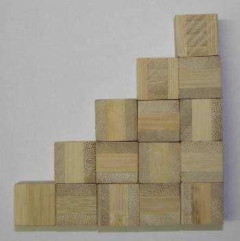 Use the wooden blocks to confirm that two lots of the fifth triangular number can be rearranged to form a 5 6