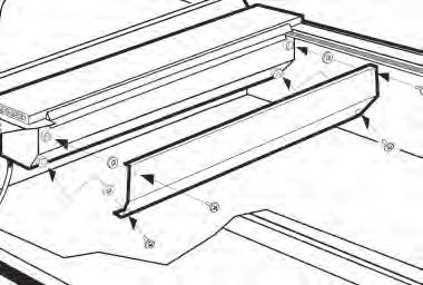 Use 1/4-20 x 1/2" truss head screws and rubber washers to secure the Cargo Shield (Diagram 25).
