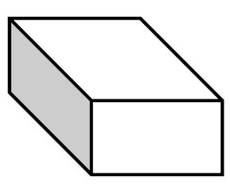 This prism measures 3 units by 4 units by 2 units. Draw the layers as indicated.
