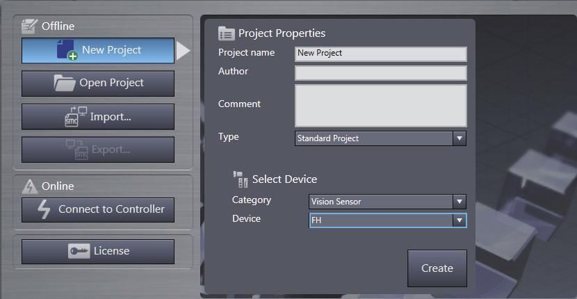 2 Basic Operations 2-3 Creating a New Project This section describes how to create a new project file.
