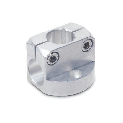 MSM-B Base for connecting clamps Aluminium. Clamping screws AISI 0 stainless steel with hexagon socket. Standard executions - MSM-B-ANB: anodised aluminium, black colour.