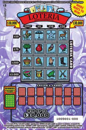 LOTERIA FEBRUARY 2019 $ 3 GAME #1344 MORE WAYS TO WIN! WIN UP TO 0,000! HOW TO PLAY 1. Scratch off the CALLER S CARDS and the one BONUS CALLER S CARD to reveal 15 symbols. 2. Scratch the corresponding symbols on the LOTERIA CARD that match the CALLER S CARDS symbols.