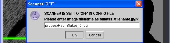the filename entered corresponds to a probe image of an