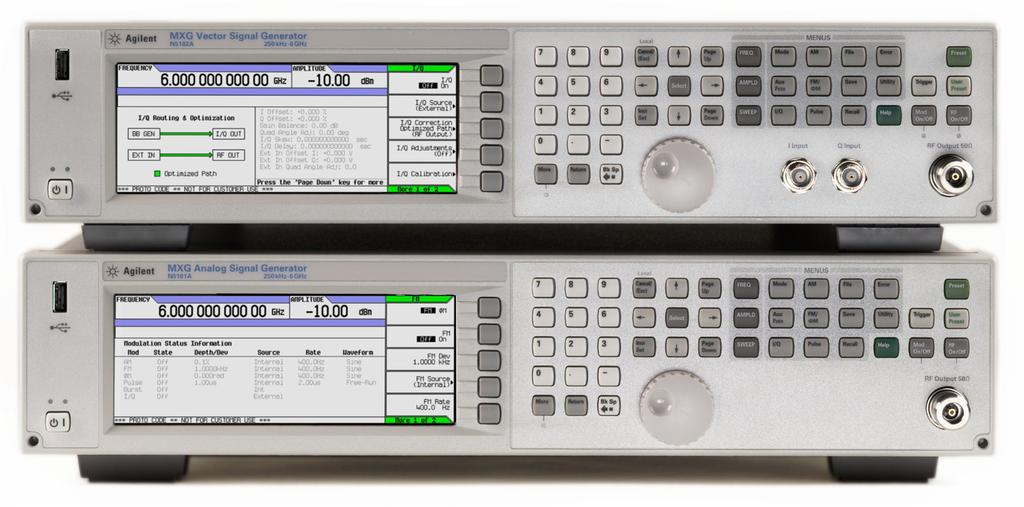 Agilent First-generation MXG Signal Generators N5181A MXG Analog N5182A MXG Vector Configuration Guide You Can Upgrade! Options can be added after initial purchase.