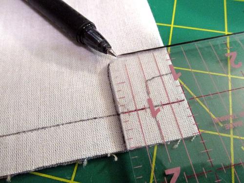 Because of the rotation of the seams, the measuring is a bit different than for a traditional cut out box corner.