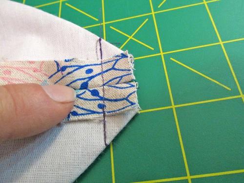 Repeat to stitch a matching box in the opposite corner.