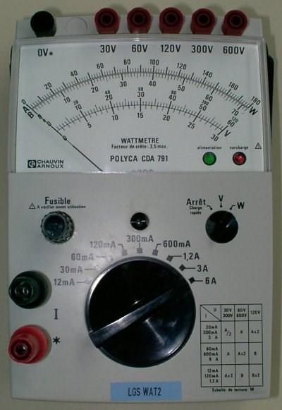 Measuring devices Power meter The power meter is a device that measures the electrical power consumed by a receiver or supplied by an electric