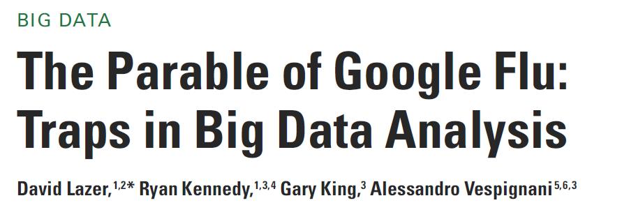 This should have been a warning that the big data were