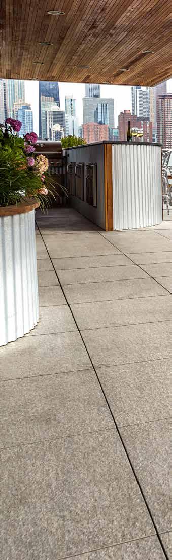 PREMIUM QUALITY PORCELAIN LANDSCAPE TILE Premium quality porcelain landscape tile from Unilock is perfect for concrete overlay applications.