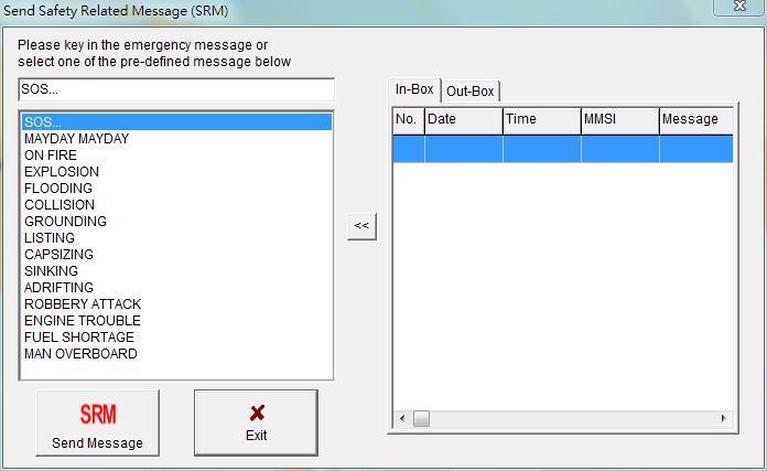Click to send the message out*. The In-box and Out-box message will show up automatically upon clicked.